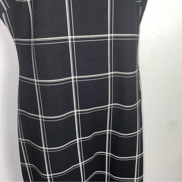 H&M Black and white Crepe midi dress - Picture 4 of 8